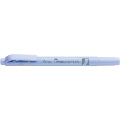 Afbeelding van Pentel SLW11P CE Illumina Flex markeerstift pastelkleuren met dubbele punt voor markeren, onderstrepen, markeren en accenten blauw