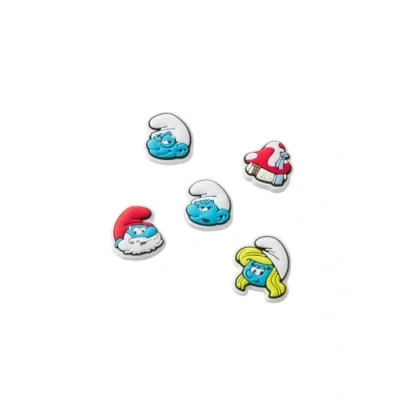Afbeelding van Crocs 5 stuks schoenbedels smurfen unisex één maat, meerkleurig, maat