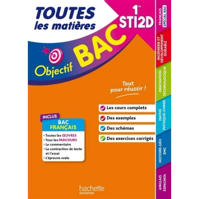 Image de Objectif BAC 2026 1re STI2D Toutes les matières