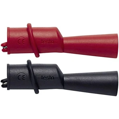 Afbeelding van testo 0590 0009 Krokodillenklemmenset Schroeven CAT III 1000 V, IV 600 V Zwart, Rood