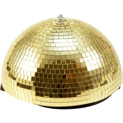 Afbeelding van Eurolite Halve Discobal Spiegelbol Discobol 30cm Goud met motor