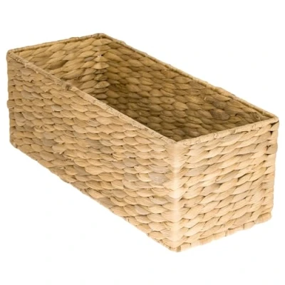 Afbeelding van HMF Zeegras waterhyacint gevlochten badkameropbergmand 38 x 15 14 cm