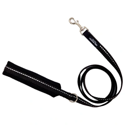 Afbeelding van Tre Ponti Looplijn Basic Reflecterend Hondenriem 130 cm Zwart Reflectie