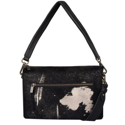 Afbeelding van Cowboysbag Bloomfield Handtas, Dames, Maat: One Size, Black gold hair on