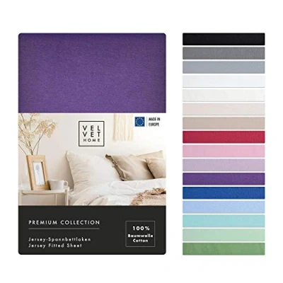 Afbeelding van Hoeslaken 140x200cm 100% gekamd katoen 165gsm Bedlaken 140x200 tot 25 cm matrashoogte Jersey Premium kwaliteit Mooie kleuren Ecru 140 x 200 +30