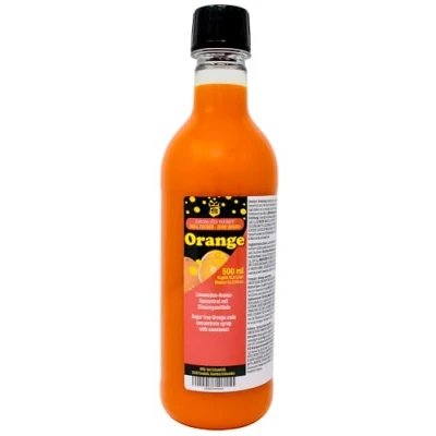 Afbeelding van Sinaasappelconcentraat, suikervrij, 500 ml per 12,5 liter, geschikt voor bruismachines, caloriearm, zonder conserveringsmiddelen, kunstmatige kleurstoffen