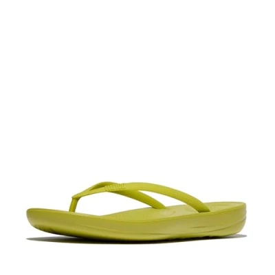 Afbeelding van Fitflop Iqushion Ergonomische teenslippers voor dames, Citroengeel