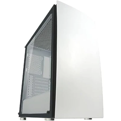 Afbeelding van LC POWER® Bright Sail Midi Tower ATX PC Case Computer Behuizing Game Gehard Glas Wit