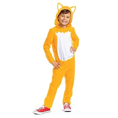 Afbeelding van Disguise Officieel Tails Sonic 2 kinderkostuum, Halloween kostuum voor kinderen, maat M
