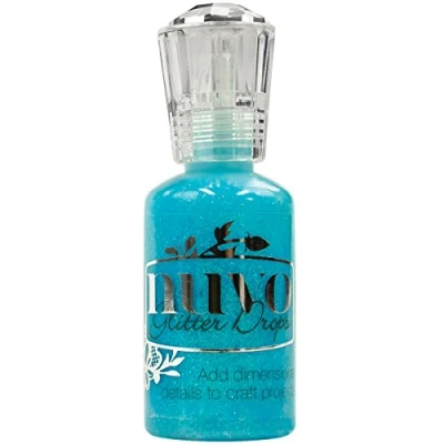 Afbeelding van Tonic Studios Nuvo Glitter Drops Blue Lagune, meerkleurig,