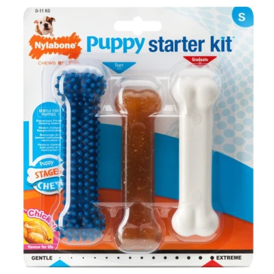 Afbeelding van Nylabone Puppy Chew Starter Kit Chicken