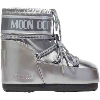 Afbeelding van Moon Boot ICON LOW Glance Unisex Veterboots, Maat: 42 44, Silver Kunststof/ textiel