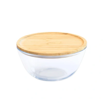 Afbeelding van Pebbly Bowl With Bamboo Lid 2600 Ml