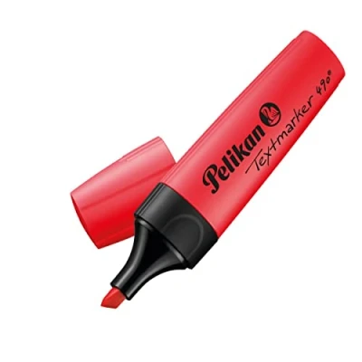 Afbeelding van Pelikan 814126 markeerstift 490, rood, 10 stuks in vouwdoos