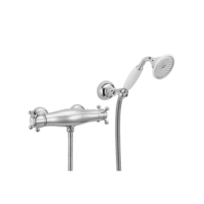 Afbeelding van Huber Victorian Thermostatische Douchekraan met handdouche Chroom VTD0101021