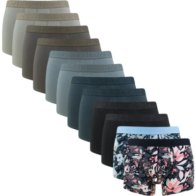 Afbeelding van Jack &amp; Jones Jacjonah Trunks 12 PACK Boxerbriefs dark green, Heren, Maat: Medium, green