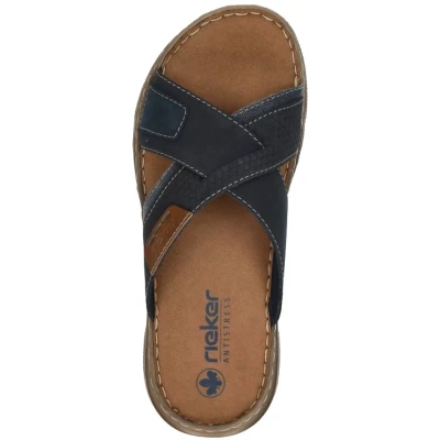 Afbeelding van Rieker Heren Slipper 21491 14 Blauw Maat 47