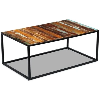 Afbeelding van Salontafel 100x60x40 cm massief gerecycled hout