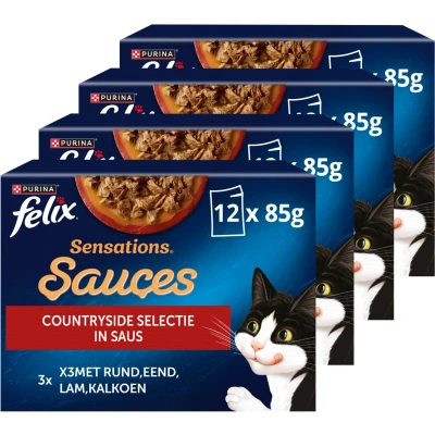 Afbeelding van 4x Felix Sensations Sauces Countryside Selectie in Saus 12 x 85 gr