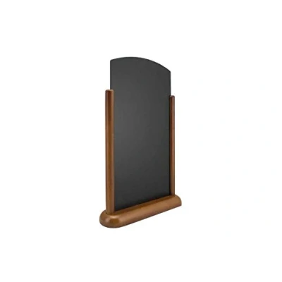 Afbeelding van Elegant Top Tafelkrijtbord Large Zwartrand Bruin Lak 32.3x27x7.1cm
