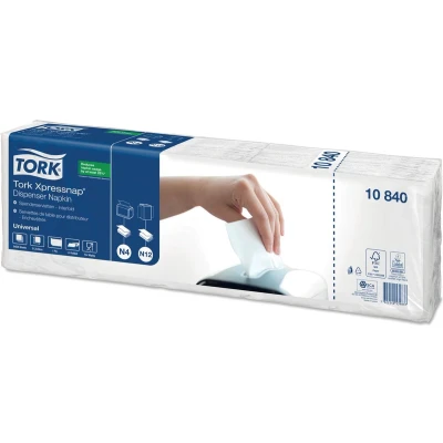 Afbeelding van Tork Xpressnap dispenserservet 21,3x33cm 1 laags 1/4 vouw wit 5x225x8