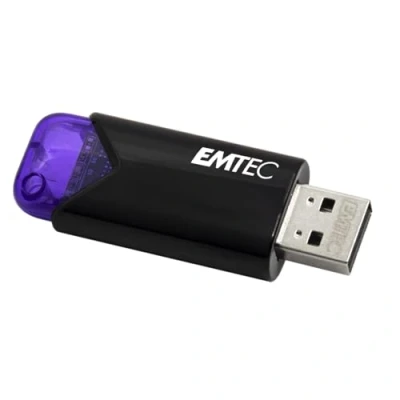 Afbeelding van Emtec Click Easy B113 USB 3.0 (3.2), 128 GB flashdrive, externe opslag, lezen 20 Mb/s, schrijven 10 21 x 57 12 mm, paars