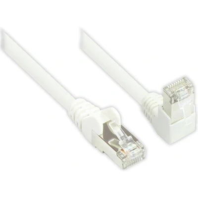Afbeelding van S/FTP CAT6 Gigabit netwerkkabel haaks/recht / wit 1 meter
