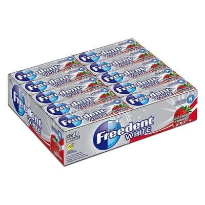 Afbeelding van Kauwgom White Aardbei Freedent 30 x 10 dragees