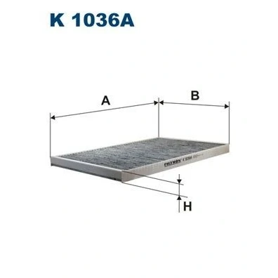Afbeelding van FILTRON K 1036A Interieurfilter Carbon filter 346 214 20 AUDI: A6 C4 Saloon, Avant