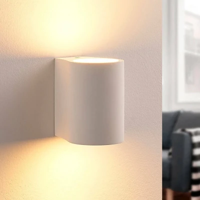 Afbeelding van Lindby wandlamp 1licht gips H: 10 cm G9 wit