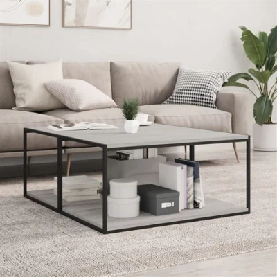Afbeelding van Wandschappen 4 st 80x50x1,5 cm bewerkt hout grijs sonoma eiken