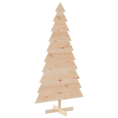 Afbeelding van vidaXL Kerstdecoratie kerstboom 180 cm massief grenenhout