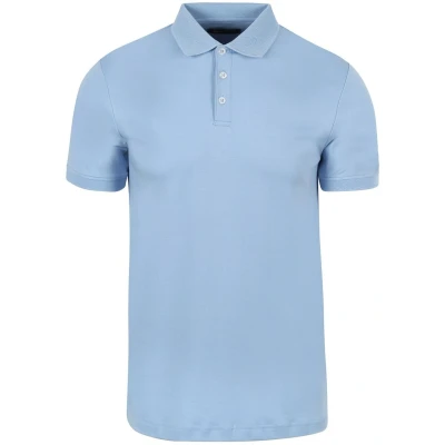 Afbeelding van Suitable Liquid Poloshirt Lichtblauw maat 3XL heren met Slim fit Pasvorm Katoen Herenkleding