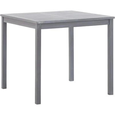 Afbeelding van Tuintafel 80x80x74 cm massief acaciahout grijs