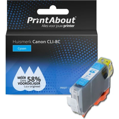 Afbeelding van Huismerk Canon CLI 8C Inktcartridge Cyaan