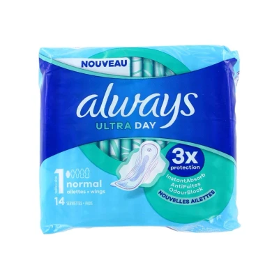 Afbeelding van Always Ultra Day maandverband Normal, pak van 14 stuks