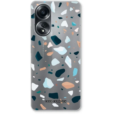 Afbeelding van Case Company® hoesje geschikt voor Oppo A58 4G Terrazzo N13 Soft Cover Telefoonhoesje Bescherming aan alle Kanten en Schermrand