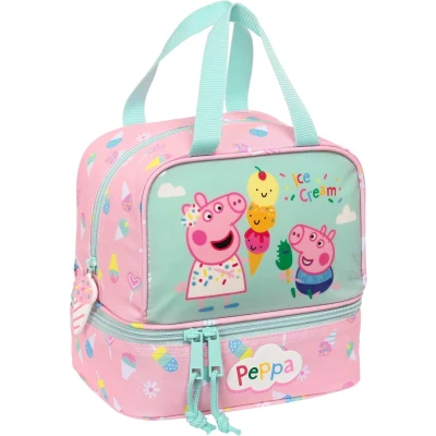 Afbeelding van Thermische Snacktas Peppa Pig Ice cream Roze Munt 20 x 15 cm