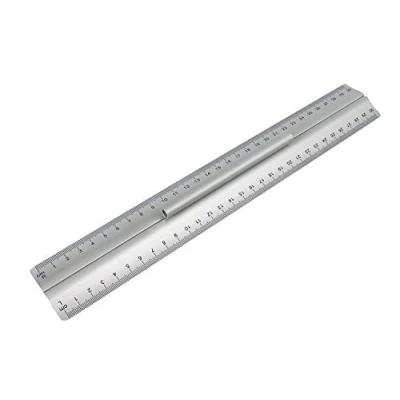 Afbeelding van Wedo 0525235 Aluminium liniaal met handvat voor rechts en linkshandigen 30 cm