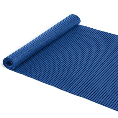 Afbeelding van Antislip badmat van zacht schuim, breedte 65 cm, pvc, blauw, 100 x cm