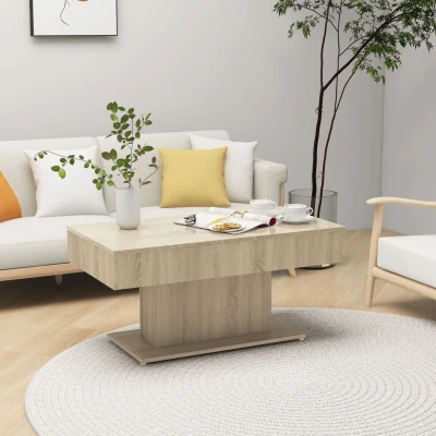 Afbeelding van Salontafel 96x50x45 cm spaanplaat sonoma eikenkleurig