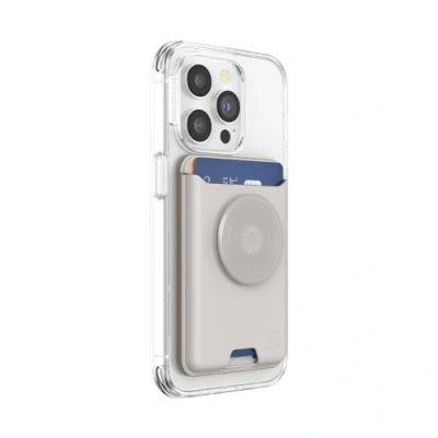 Afbeelding van PopSockets Softgoods Telefoonportemonnee met uittrekbare handgreep en adapterring voor MagSafe, telefoonhouder, compatibel draadloze oplader, portemonnee