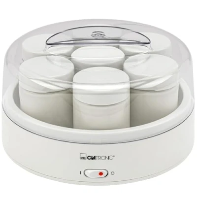 Afbeelding van Clatronic Yoghurtmaker voor snelle en eenvoudige bereiding Yoghurtmachine yoghurt, kwark verse kaas met 7 x 160 ml potten deksel JM 3344
