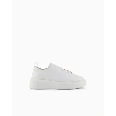 Afbeelding van Armani Exchange The Super Sneakers voor dames, Optisch Wit