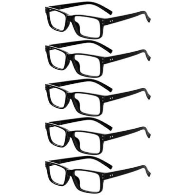 Afbeelding van eyekepper Leesbril met veerscharnier, klassiek, vintage, voor mannen en vrouwen, zwart, 1.00