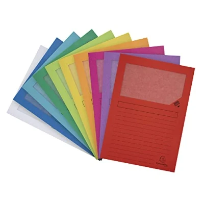 Afbeelding van Exacompta L map Forever, voor ft A4, pak van 100 stuks, geassorteerde kleuren
