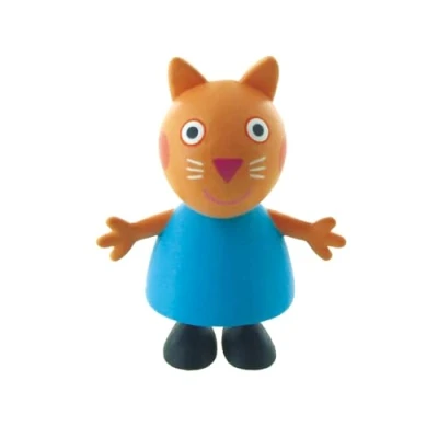Afbeelding van Peppa Pig Candy Kat taart topper decoratie 6 cm.