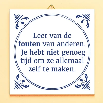 Afbeelding van Tegeltje Leer Van De Fouten Anderen