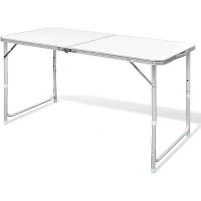 Afbeelding van Campingtafel inklapbaar en verstelbaar 120x60 cm aluminium