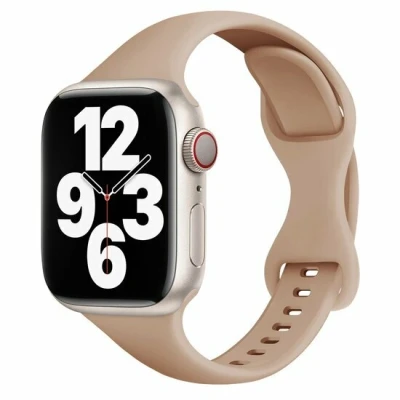 Afbeelding van Apple Watch Sportbandje Slim Fit Cappuccino Geschikt voor 38mm / 40mm 41mm